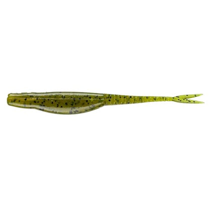 Strike King Mach Skooler Fishing Lure, Soft Plastic Jerkbait, Heavily Salted, Sleek Design, Erratic Action - color: Green Pumpkin, size: 5"