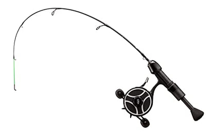 13 Fishing - The Snitch Pro/Freefall Ghost - Inline Ice Fishing Combos - Flex-Core Quick Action Tip - size: 23" w/ Flex-Core Quick Action Tip, style: Right Hand Retrieve