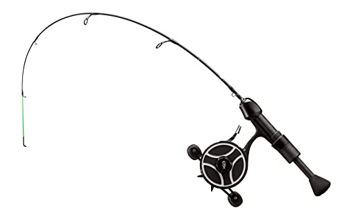 13 Fishing - The Snitch Pro/Freefall Ghost - Inline Ice Fishing Combos - Flex-Core Quick Action Tip - size: 23" w/ Flex-Core Quick Action Tip, style: Right Hand Retrieve