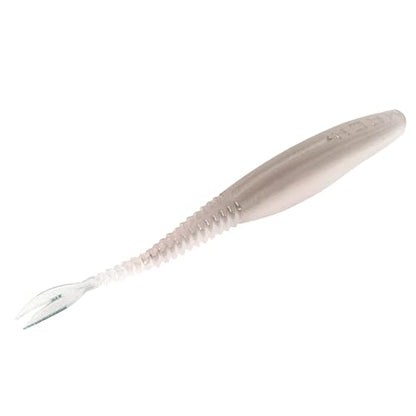 Strike King Mach Skooler Fishing Lure, Soft Plastic Jerkbait, Heavily Salted, Sleek Design, Erratic Action - color: Ghost Shad, size: 5"