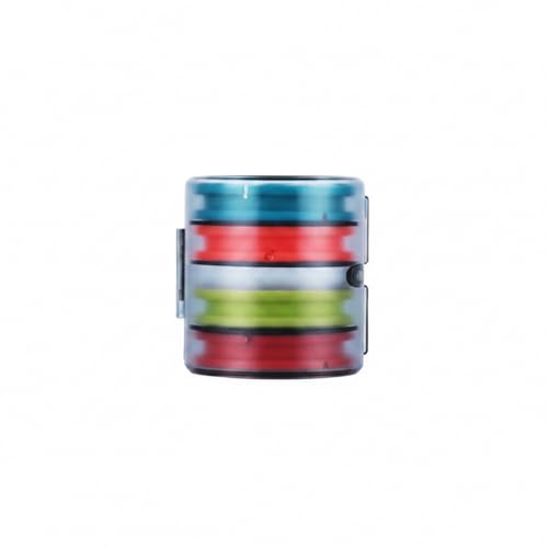Silicone Fishing Line Spool Holder, Compact Tackle Storage Box for Braided & Mono Lines, Prevents Tangling, 4.6 Inch Case (1 Pack)