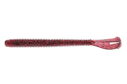 Strike King Rage Twin Tail Menace Worm Soft Bait Fishing Lure, 6", 2 Rage Flange Tails - color: Red Bug