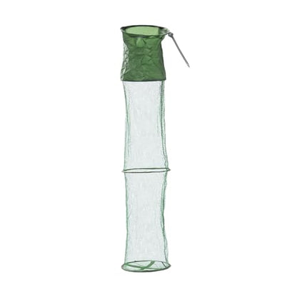 PATIKIL Fishing Cage Basket, Collapsible Fishing Net Nylon Fishing Bait Mesh with Anchor Bolt for Crayfish Minnows Shrimps