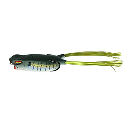 6th Sense – Vega Frog – Topwater Frog Bait – Bass Fishing – Walk, Skip, Spit, & Pop – 5/0 Braid Hook - color: Baby Bluegill