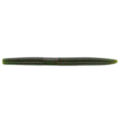 Yamamoto 7" Senko Soft Plastic Worm Easy to Use Fishing Stick Bait Lures for Deep & Offshore Fish - 5 Pack - color: WATERMELON W/ BLACK & RED FLAKE