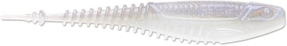 CrushCity Freeloader Soft Plastic Swimbait Minnow, Natural Swimming Action for Jig Heads & Multi-Species Bass Fishing, 4-1/4", Albino Shad