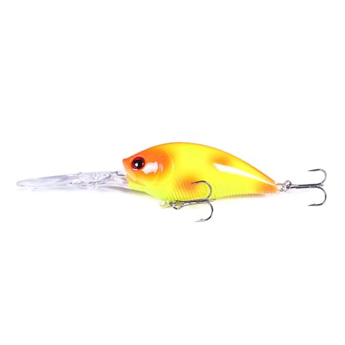 Deep Diving Crankbait Fishing Lure | 12-15ft Bottom Bumping | 0.72oz 4.9in Hard Bait for Bass & Walleye - color: color1