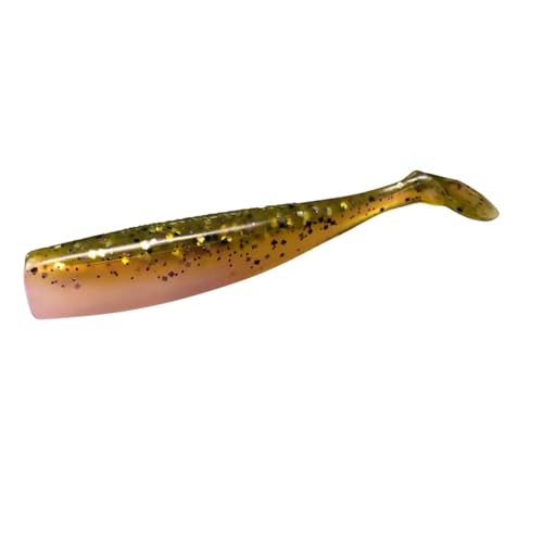 Lunker City Fishing Shaker 3.25" Swimbait Soft Plastic Bass Walleye Lure Saltwater Swimming Tail Action Pike Swim Bait, 7 Per Bag, Made in The USA - color: 234 Goby