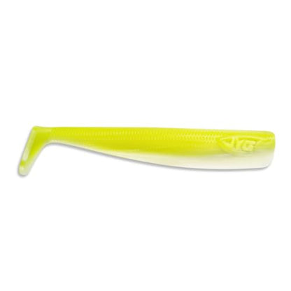 JYG PRO FISHING. Fishing Jig. Saltwater Fishing Lures. Swimbait jig Head. Slow Pitch Jigging. Jig Paddle Tail. Tuna Fishing Gear. Swym Collection - color: Paddle Tail - Highlighter, size: 5"