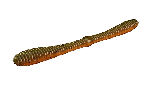 Lunker City Fishing 5" Spanky Worm 3 Pack Bundle Soft Plastic Bass Lure Wacky Rig Salted Jigging Stick Bait, 21 Total Lures, Made in The USA - color: 54 Bama Craw