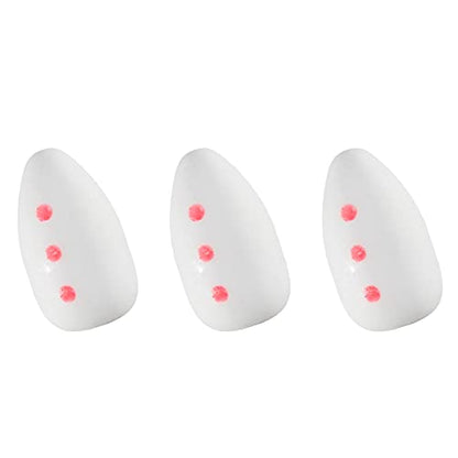 Dr.Fish 30 Pack Oval Foam Floats Fishing Rig Floats Fly Fishing Trout Bobber Strike Indicator Pompano Surf Fishing Rig Walleye Crawler Harness - color: White with Dots, size: Medium: 1/3"*2/3"