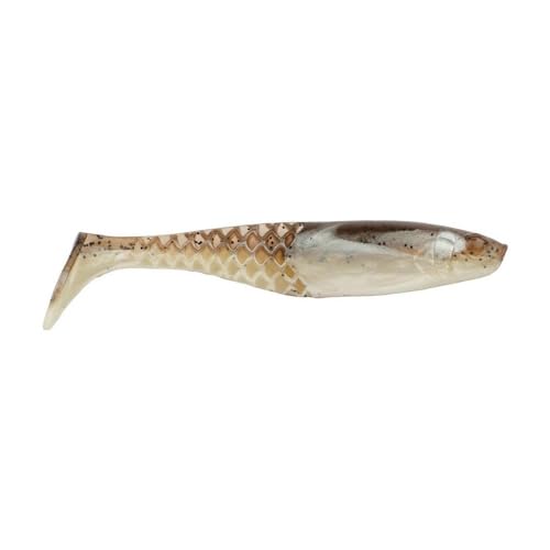 Berkley PowerBait Paddlin' PowerStinger Fishing Soft Bait - color: Green Pumpkin Pearl White, size: 4 1/4"
