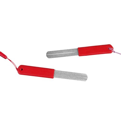 2Pcs Fish Hook Sharpener Grinding Stone Portable Hook Grinding Tool Double Sided Fishing Hook Sharpening File