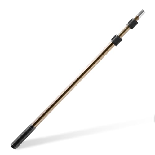 Cyfie Retractable Fishing Gaff, 4.8/6.6/7.8/9.4/16.4ft Telescopic Fishing Gaff with 8mm Screw, Capable for Fish Gig Spear Harpoon Hook, Ice and Saltwater Fishing Gaff Pole for Hunting Fish Frog Mole - color: Aluminum Alloy + 6.6 Feet Extending Pole