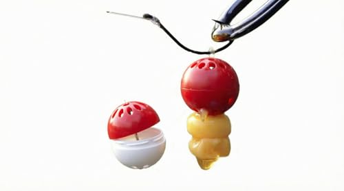 Karpela Bait Matrix Shell (Set of 4) – Protective Shell for Soft Bait & Liver – Turtle & Crawfish Resistant – Carp & Catfish Rig - color: Red, size: Long Slot