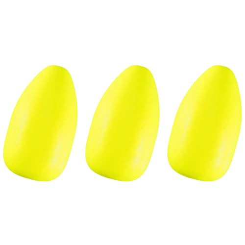 Alwonder 60-Pack Fishing Floats Bobbers Oval Bullet Foam Rig Floats Pompano Surf Ice Fly Fishing Trolling Fish Finder Bottom Live Bait Rigs Float for Bass Trout Walleye Crappie Redfish Bluegill - color: Yellow, size: Large-0.45*0.78"