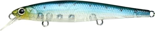 LUCKY CRAFT SW Slender Pointer 82MR S Saltwater Fishing Lures, Jerkbait Fishing Bait, 3.2", Bass Lures for Snook Redfish Trout, Fishing Gear and Accessories with Treble Hooks - color: 726 Laser Ghost Sardine