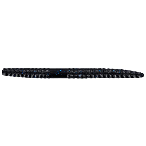 Yamamoto 5" Senko Soft Stick Bait, 10-Pack, Bass Fishing Soft Plastic Lure, Multiple Colors - color: BLACK W/ LARGE BLUE FLAKE