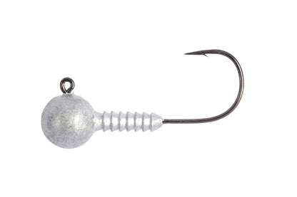 Lunker City Fishing Pro Lite Jig Heads 1/16oz 1/8oz 1/4oz 3/8oz 1/2oz Round Ball Light Tackle Lead Jigs Black Nickel UltraPoint 3/0 Hook LunkerGrip for Soft Plastic Bass Lures, Made in The USA - size: 1/2oz