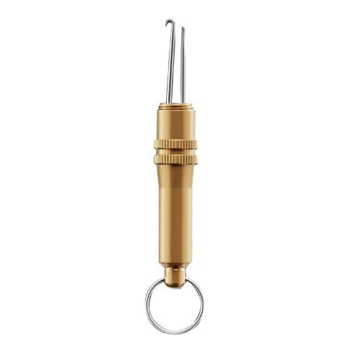 Retractable Fishing Hooks Extractor Hook Puller Fish Line Knotter Tool Fishing Hook Separator Aluminum Fish Line Remover Fishing Line Knotter Hook Needle Fishing Knot Tying Tool Fishing Knot Tying - color: Looper
