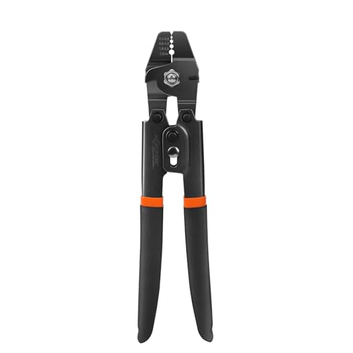 KF CPTEC Wire Rope Swager 2-in-1 Crimping Tool & Cutter for Fishing Lines up to 2.2mm, Lightweight Teflon-Coated Aluminum Ferrule Crimper