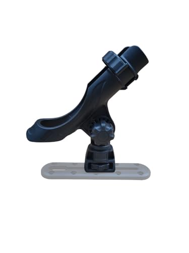 Brocraft Power Lock Rod Holder with Fishing Kayak Track Adaptor/Kayak Track Rod Holder - color: Standard