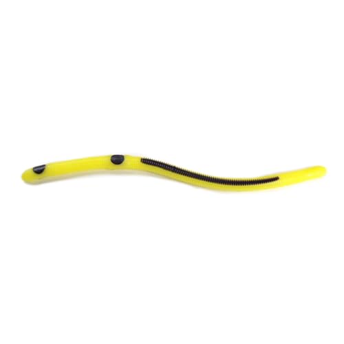 Kelly's Striper 12 Pack Anise Scented 3 Hook Pre-Rigged Worms, Plastic, 5.5 Inches, 8 Colors, Made in USA - color: Yellow/Black