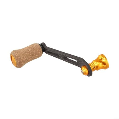 Carbon Fiber Fishing Reel Handle, 70mm Round Knob with Bearings, Screw-in Arm for Daiwa Fuego Salamandura Spinning-Reels(red) - color: red