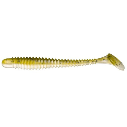 Strike King Rage Slim Swimmer Fishing Lure, Soft Plastic Swimbait, 4-Inches, 8-Pack - color: Green Pumpkin Pearl Belly