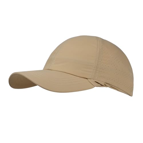 Mens XXL Sun Hats with Neck Flap UPF 50+ Waterproof Baseball Cap Adjustable Breathable Quick Dry Outdoor Fishing Hat - color: Khaki, size: X-Large-XX-Large
