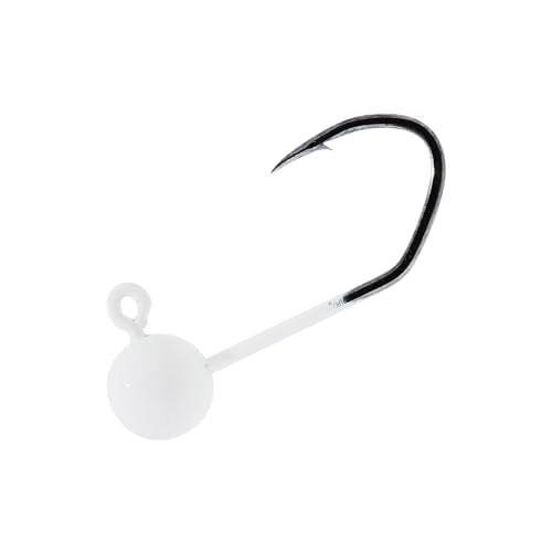 Fly Tying Sickle Jig Heads - color: White, size: 1/32 OZ 50PCS