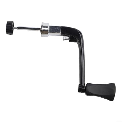 Fishing Reel Handle Crank Foldable Degree Metal Shaft Anti-Slip for 1000-5000 6000-8000 Reels Saltwater Freshwater Replacement Part Silver Black