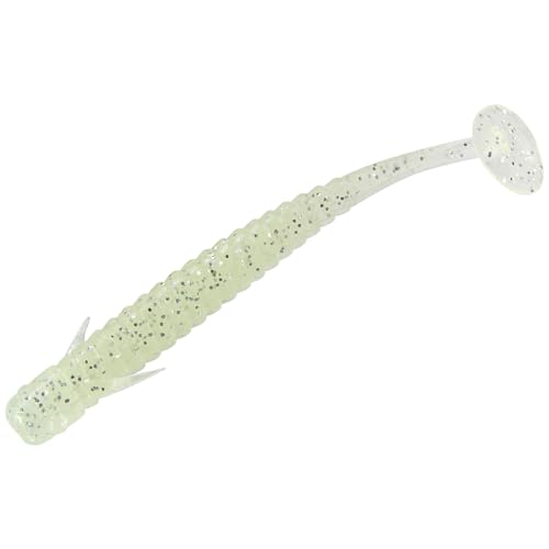 Dr.Fish 10 Pack Paddle Tail Swimbait 3'' Soft Plastic Fishing Lure Bass Fishing Freshwater Minnow Shad Bait Crappie Panfish Blugill - color: Glow in Dark_3''