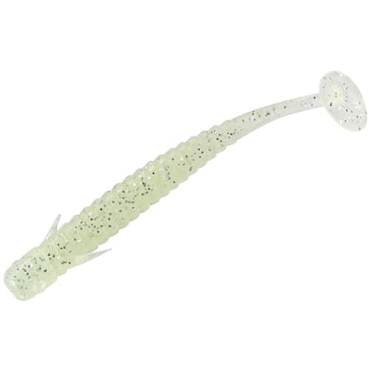Dr.Fish 10 Pack Paddle Tail Swimbait 3'' Soft Plastic Fishing Lure Bass Fishing Freshwater Minnow Shad Bait Crappie Panfish Blugill - color: Glow in Dark_3''