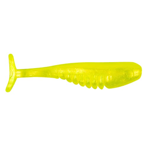 Bobby Garland Itty Bit Slab Huntr Natural Minnow Shape Ribbed Fishing Lure, 1 Inch, 1/4 Ounce - color: Pearl Chartreuse