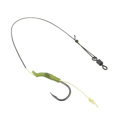 4 Sets Carp Fishing Hair Rigs Curved Carp Hooks with Bait Rig Stops for Floating Fishing Pellets Meat Corn Line - size: 6#