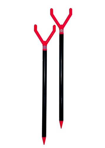 Fishin’ Stix Trident Telescoping Fishing Rod Holders – Extendable 12"–30", 50 lb+ Capacity, Sand Stake Pole Stand for Surf Fishing, Bank Angling, Catfish Rods, Lure & Bait Setup - style: Pink (2 Pack)