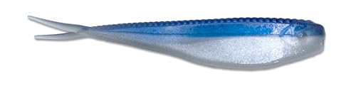 Phat Pak Baits - Micro Drunkin Shad Tiny Fluke Style LiveScope FFS Soft Jerkbait 2.5" 30ct Soft Plastic BFS Bass Fishing Lure - color: Pro Blue Pearl