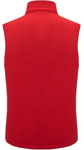 XinYangNi Men's Lightweight Softshell Golf Running Vest Outerwear Zip Up Fleece Lined Windproof Sleeveless Jacket for Hiking - color: Red, size: X-Large
