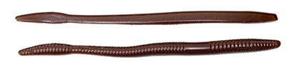 Phat Pak Baits - Slinky Worm Zoom Trick Worm Style Straight Tail Floating Worm Bass Fishing Lure 20ct 6.5" - color: Bulls Blood Red Flake