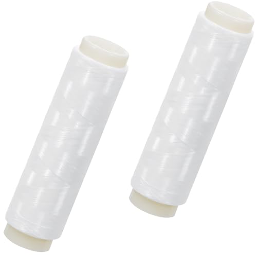 Fishing Thread Nylon Elastic Invisible Magic Fishing Line Fishing Bait Thread 0.1/0.2 mm Length 656 Feet Per Spool Stretchy Fishing Line Clear Fishing String - size: 2 Count (Pack of 1)