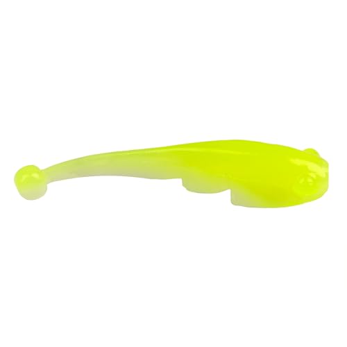 Strike King Mr. Crappie (MRCTZFRY-186) Teen-Zee Fry Fishing Lure, Compact Soft Plastic Grub, Minnow Profile, Ball Tail, 1 1/4-Inches, 15-Pack, Fridge White