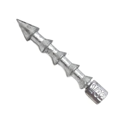 Reaction Tackle Nail Weights for Bass Fishing - Insert Pencil Sinkers for Wacky Rig, Neko Rig and Soft Plastic Lures - Freshwater and Saltwater - 25-Pack - size: 1/32 Oz (25 Piece)