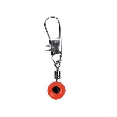 Plastic Hard Swivel with Interlock Snap, Large 2# Red Medium 4# Yellow Small 6# Blue, Copper Alloy Fishing Tackle for Freshwater Saltwater, 100 Pieces per Box