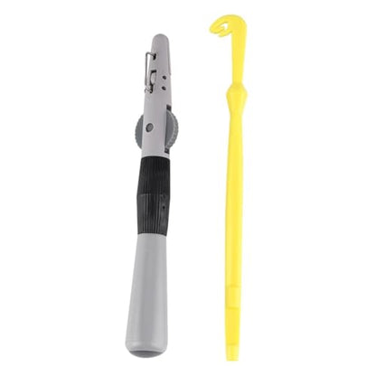 Manual Fishing Knot Tying Tool 2 Pcs – Stainless Steel and ABS Portable Hook Tier for Single Hook Rigging and Line Connecting