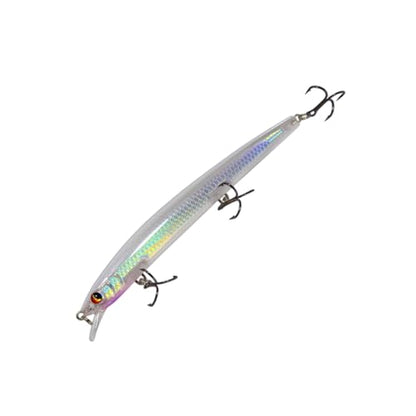 Artificial Plastic Minnow Hard Crankbait Fishing Lure with Treble Hooks for Bass and Trout