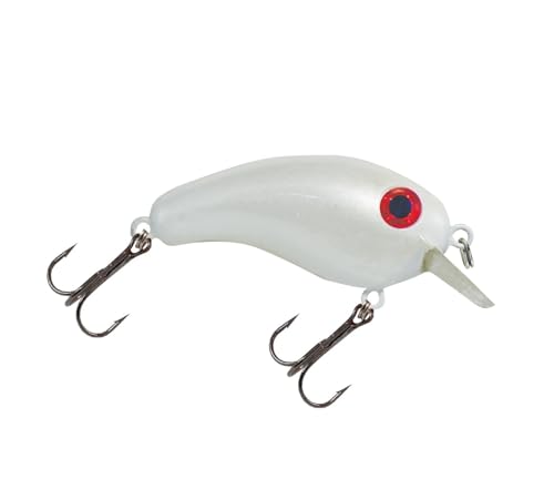Crappie Magic Crankbait (2 Inch Crappie Lure) Made in the USA - color: Pearl White