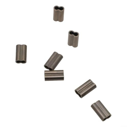 Double Crimps Sleeves, Copper, 50‑Pack (0.8‑2.0mm x 10mm) – Terminal Tackle Connectors for Nylon & Fluorocarbon Fishing Wire Leader Rig Making(2.0mm) - size: 2.0mm