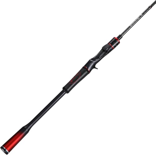 Sougayilang Fishing Rods, Spinning Rods and Casting Fishing Rods, with Full Carbon Fiber Handle, 24T Carbon Fiber 2PCS Fishing Pole for Long Casting Bass, Trout, Panfish - size: Spin-6'00''