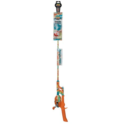 Kid Casters: Krazy Tangle-Free Fishing Combo | Spincast Reel & Practice Casting Plug | 34" Tangle-Free